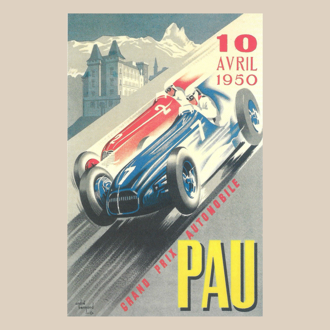 Affiche Grand Prix Pau 1950