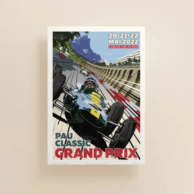 Affiche Pau Classic Grand Prix 2022, Jubilée Jim Clark