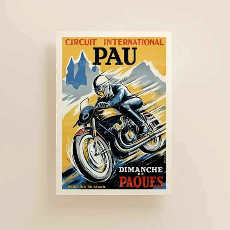 Affiche Pau Grand prix moto 1950