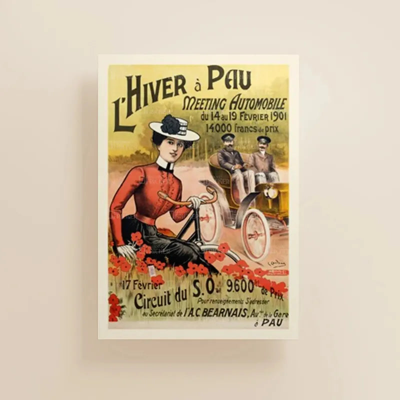 Affiche Pau Meeting automobile 1901