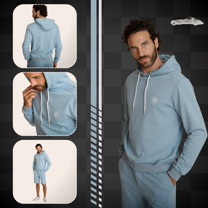 Delahaye Sweat "Ecume" - Delahaye Sweat Ecume en coton majoritaire (54%), polyester et spandex pour confort et durabilité. Logo poitrine en 3D pour un style distinctif. - Esprit Pilote