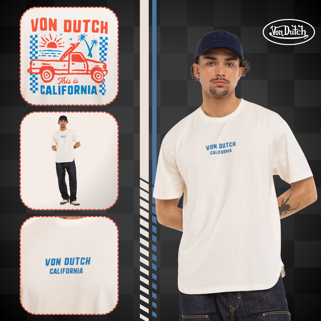 Von Dutch Tee Shirt Oversize "Truck" - Von Dutch Tee Shirt Oversize Truck 100% coton Von Dutch. Coupe oversize confortable pour un style décontracté authentique. - Esprit Pilote