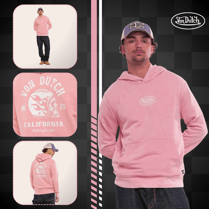 Von Dutch Sweat Capuche "Mattia" - Von Dutch Sweat Capuche Mattia alliant style et confort. Confectionné en mélange 60% coton et 40% polyester, ce modèle offre une légèreté remarquable.