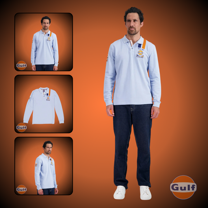 Gulf Polo "Legend" Manches Longues - Light Blue