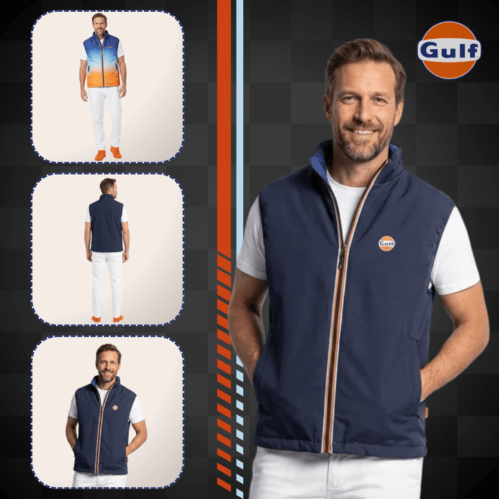 Gulf Bodywarmer Reverso "Gradient Tech" - Gulf Bodywarmer Reverso "Gradient Tech" - Gulf Bodywarmer Reverso "Gradient Tech" – Gilet réversible 100% polyester. - Esprit Pilote