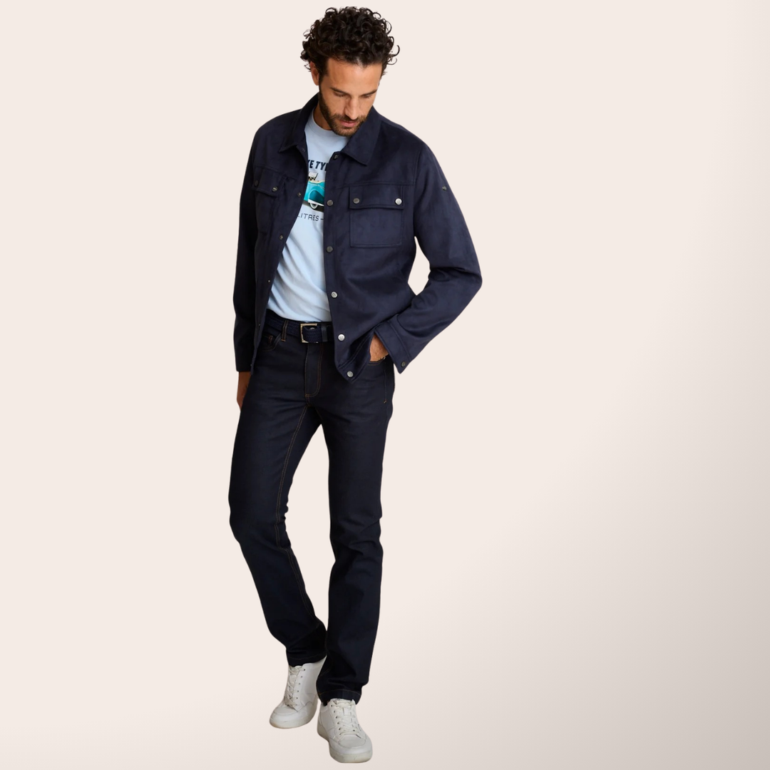 Delahaye Blouson "Bibha" - Blouson urbain en polyester effet daim. Coupe ajustée, confort quotidien, style racing authentique. - Esprit Pilote