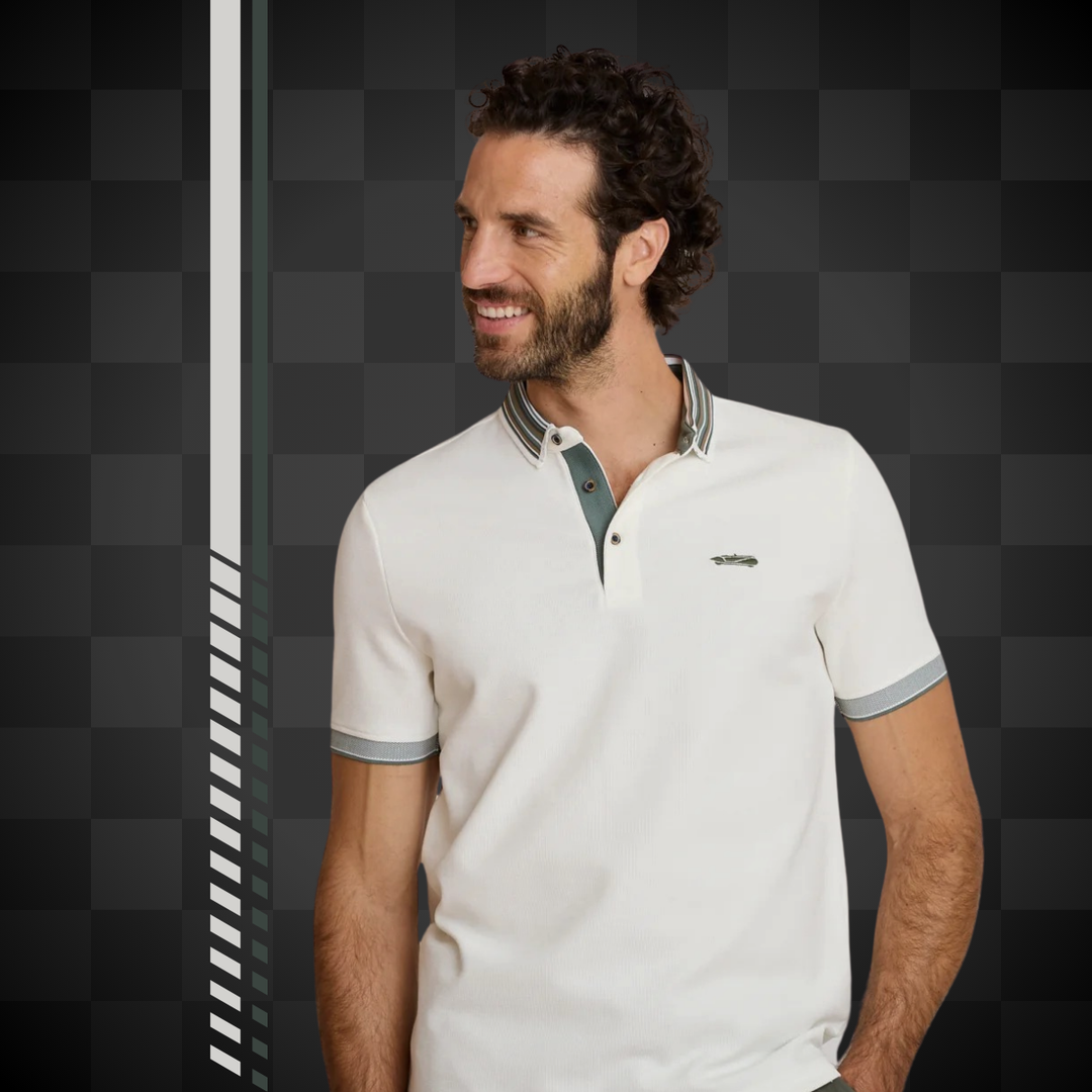 Delahaye Polo Maillé "Lemurzim" - Delahaye Polo Maillé Lemurzim de la collection Gentleman Driver. Confectionné en coton à maille fine, il offre douceur et tenue impeccable. - Esprit Pilote