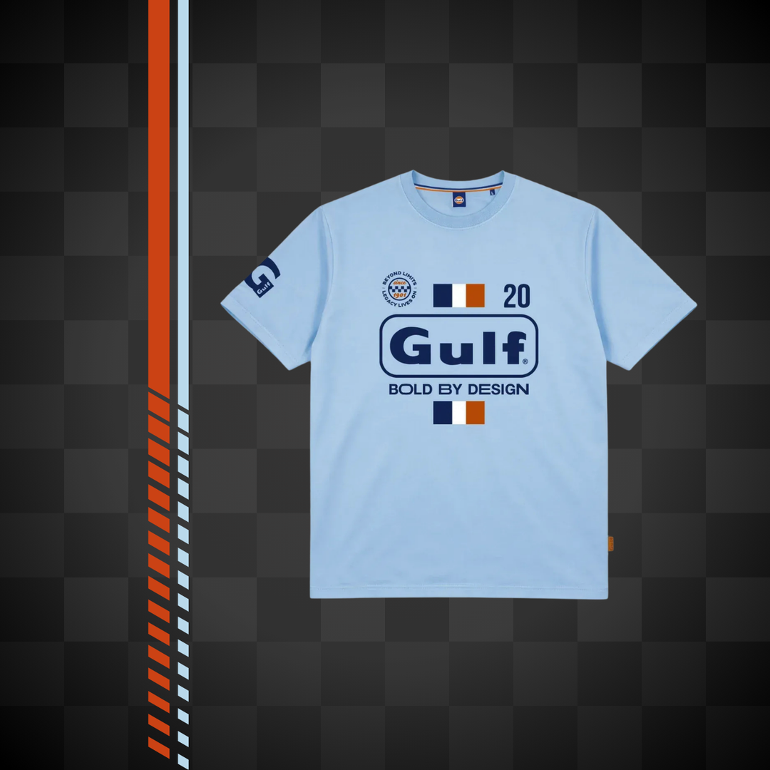 Gulf Tee Shirt "Bold Classics" - Gulf Tee Shirt "Bold Classics" - Tee-shirt 100 % coton avec col rond, grande sérigraphie devant et détails logo cuir au côté.