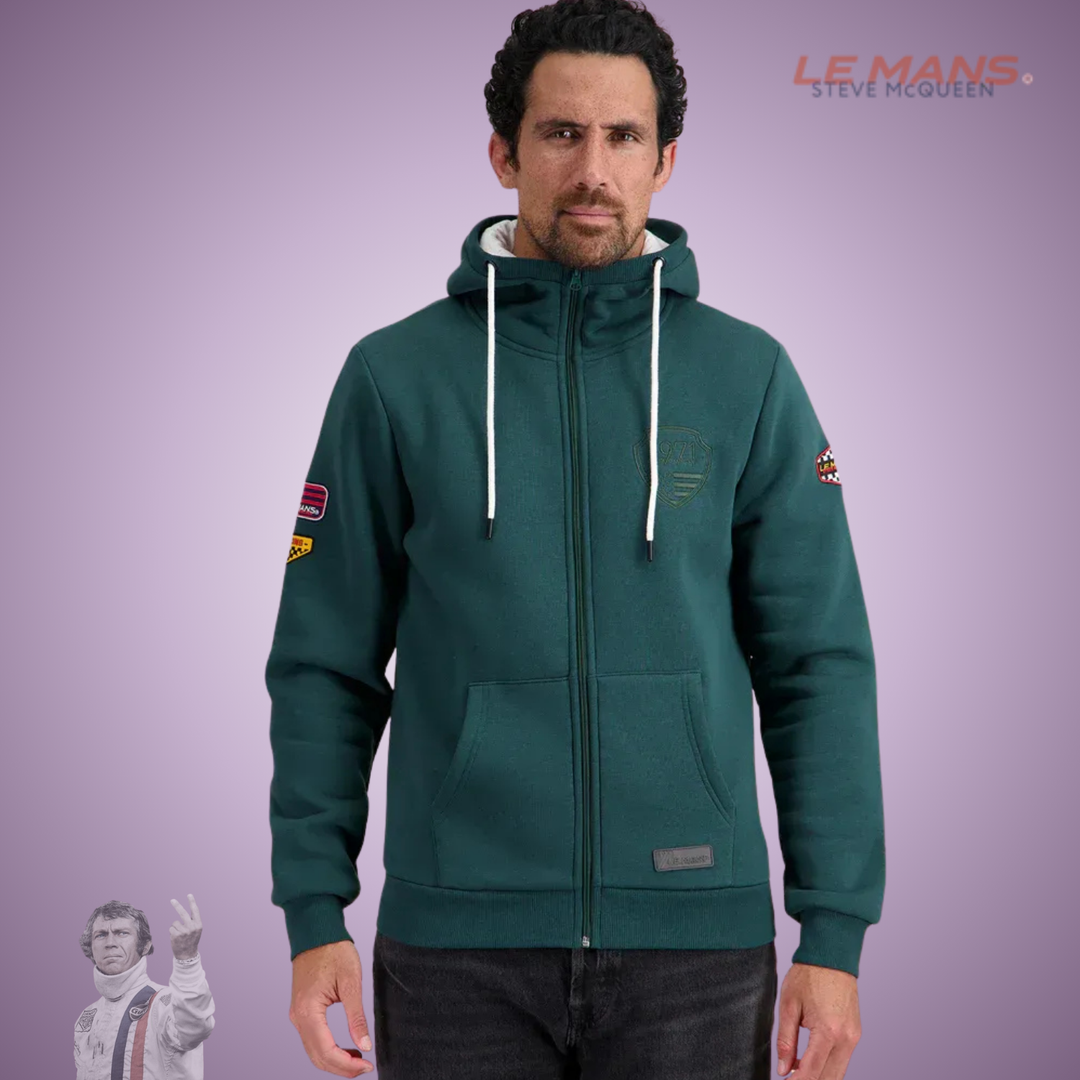 SMQ Hoodie Full Zip "Speed" - Forest Green