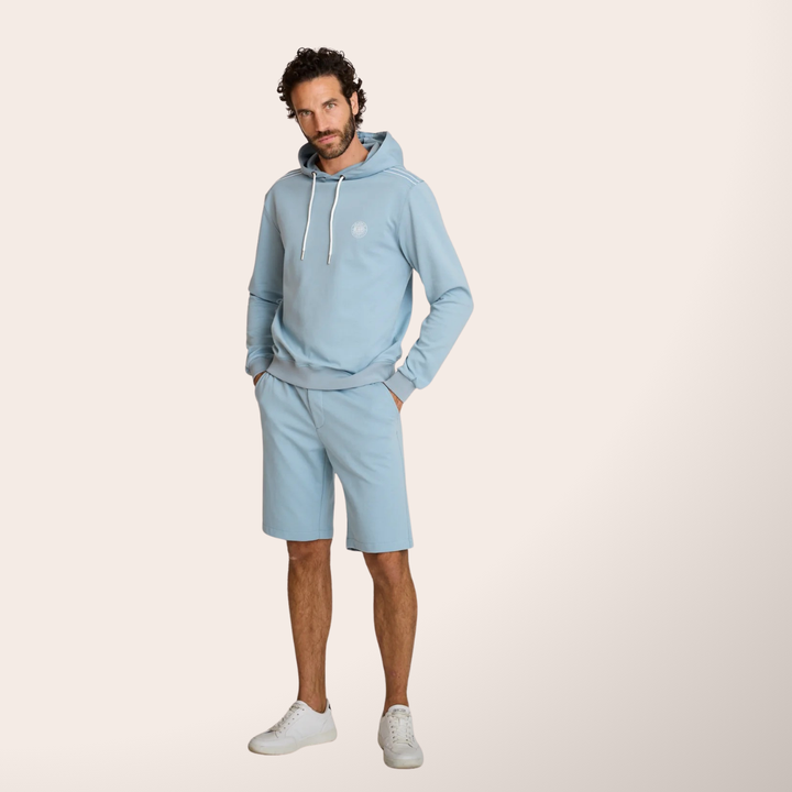 Delahaye Sweat "Ecume" - Delahaye Sweat Ecume en coton majoritaire (54%), polyester et spandex pour confort et durabilité. Logo poitrine en 3D pour un style distinctif. - Esprit Pilote