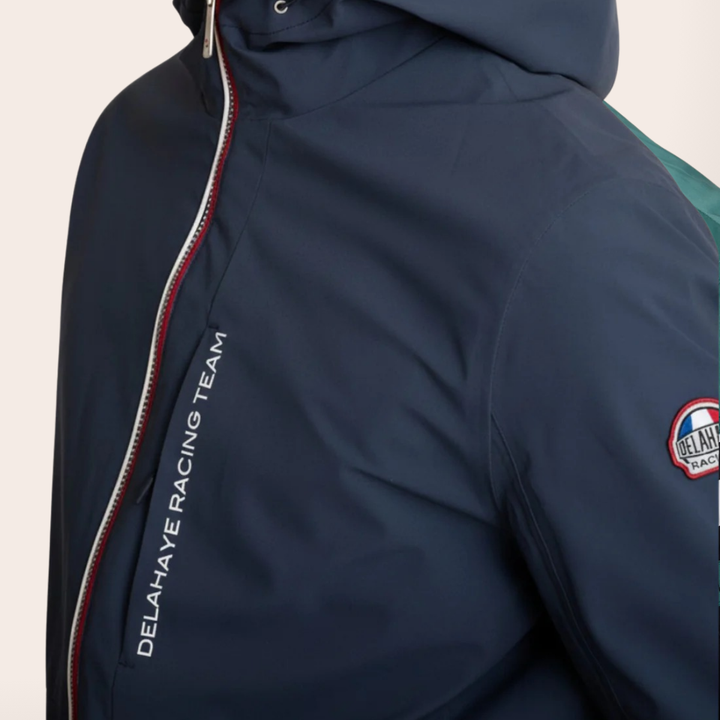 Delahaye Imperméable "Venatici" - Veste bleu marine homme. Coupe regular, 100% polyester. Alliant protection optimale et élégance sport chic. - Esprit Pilote