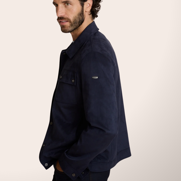 Delahaye Blouson "Bibha" - Blouson urbain en polyester effet daim. Coupe ajustée, confort quotidien, style racing authentique. - Esprit Pilote