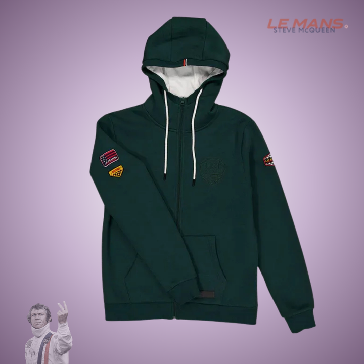 SMQ Hoodie Full Zip "Speed" - Forest Green