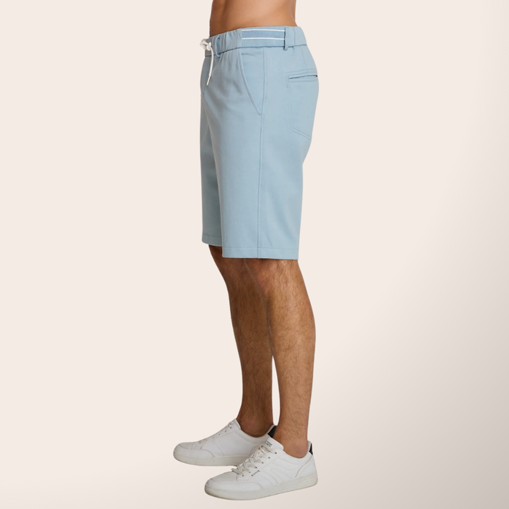 Delahaye Bermuda "Ecume" - Delahaye Bermuda Ecume en coton majoritaire. Taille élastique et cordon ajustable pour un confort sans compromis. - Esprit Pilote