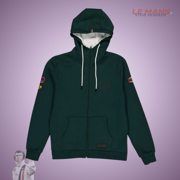 SMQ Hoodie Full Zip "Speed" - Forest Green