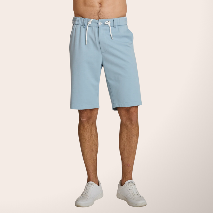 Delahaye Bermuda "Ecume" - Delahaye Bermuda Ecume en coton majoritaire. Taille élastique et cordon ajustable pour un confort sans compromis. - Esprit Pilote