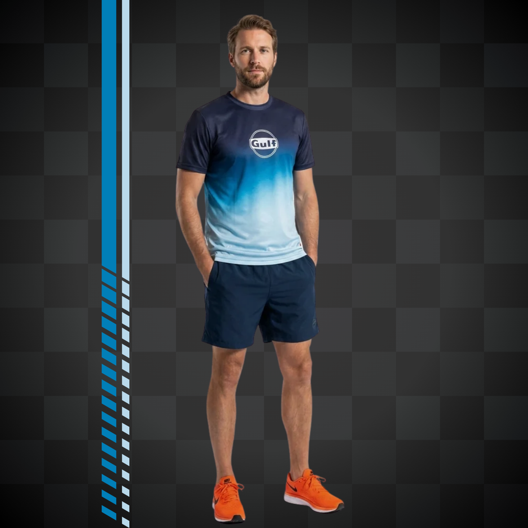 Gulf Tee Shirt "Gradient Tech" - Gulf Tee Shirt "Gradient Tech" - Gulf Tee Shirt "Gradient Tech" – Tee-shirt de sport 100% polyester, ultra léger et respirant. - Esprit Pilote