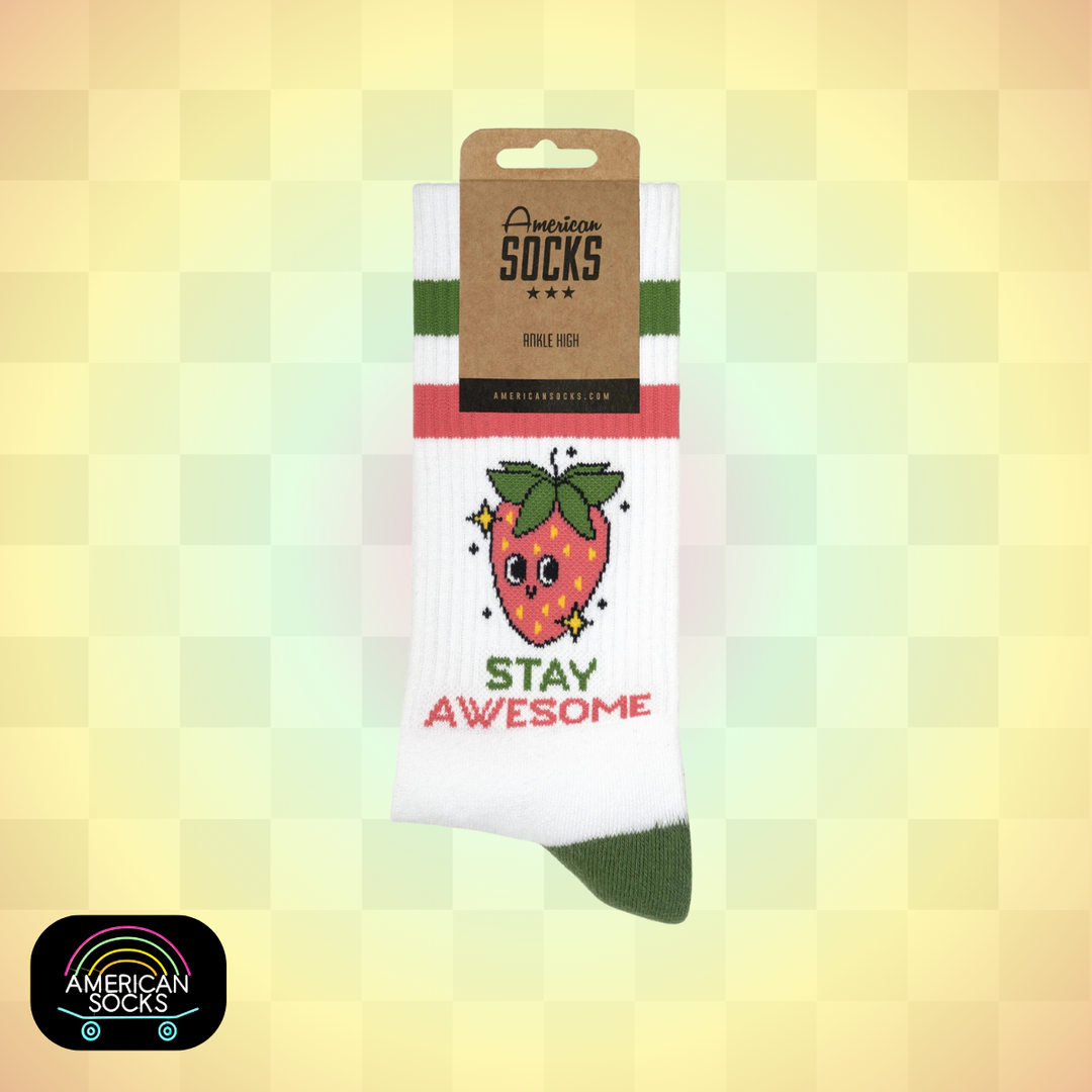 Américan Socks Chaussettes "Stay Awesome" - Mid High - Taille Unique
