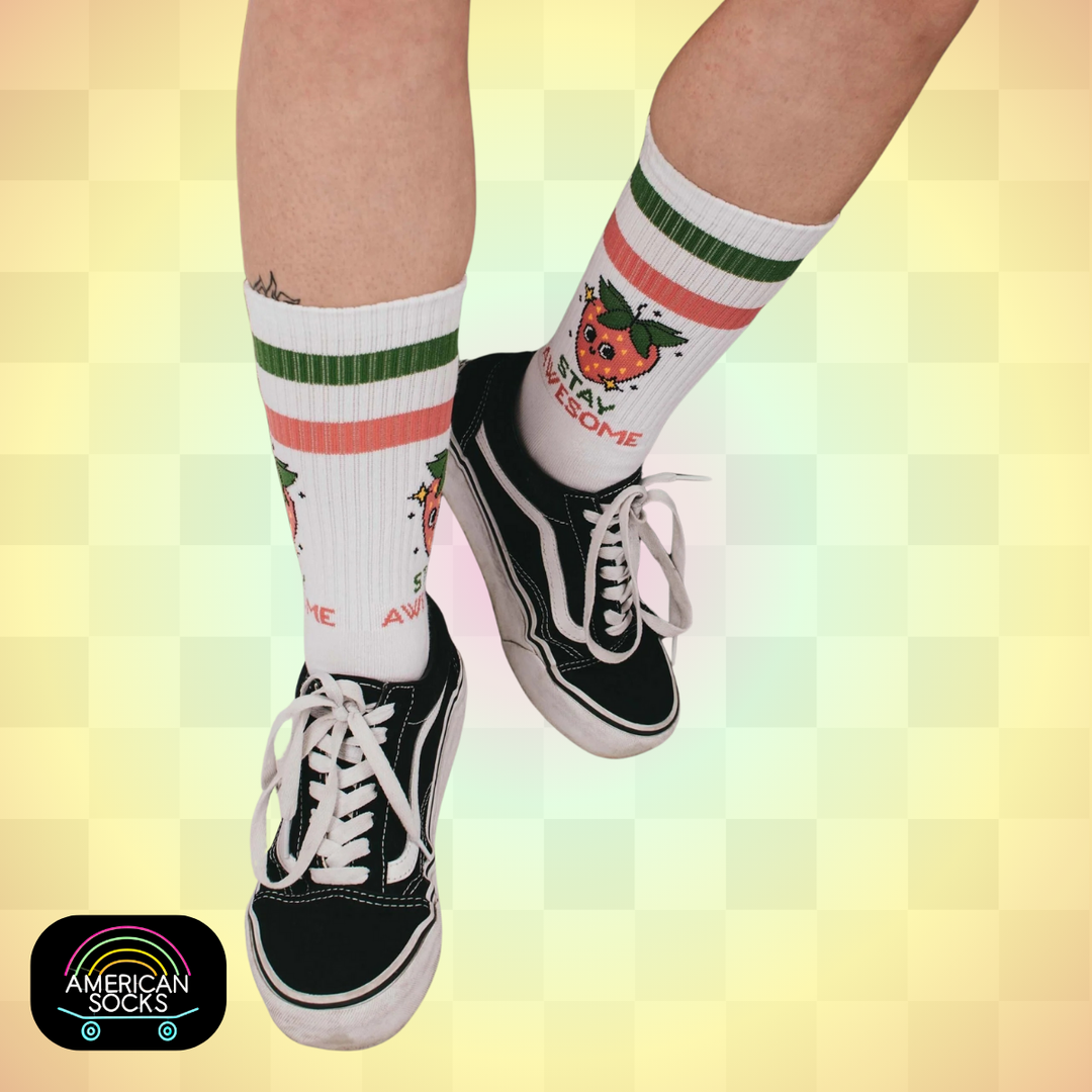 Américan Socks Chaussettes "Stay Awesome" - Mid High - Taille Unique