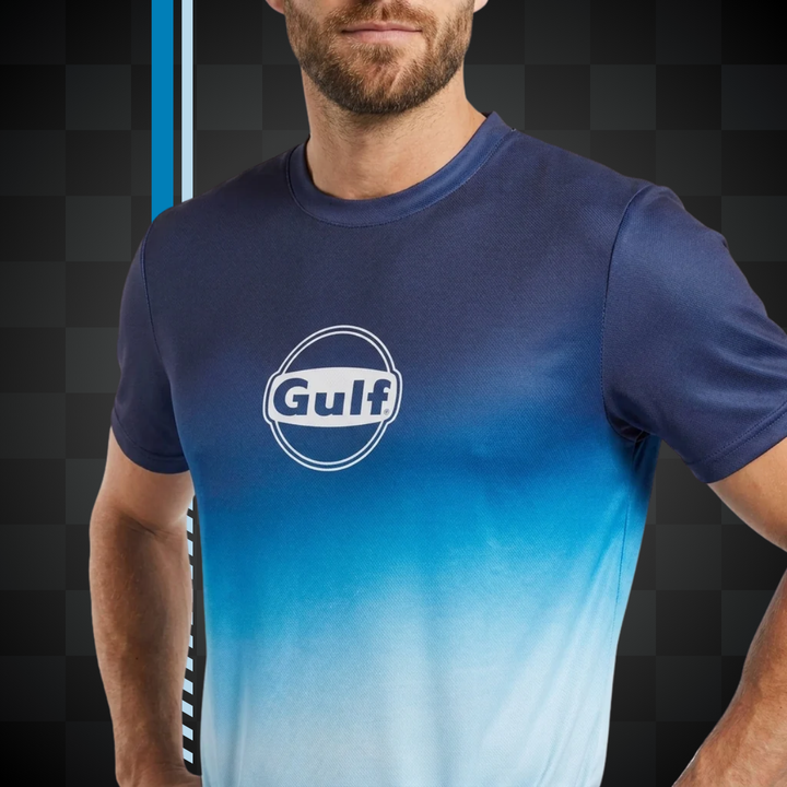Gulf Tee Shirt "Gradient Tech" - Gulf Tee Shirt "Gradient Tech" - Gulf Tee Shirt "Gradient Tech" – Tee-shirt de sport 100% polyester, ultra léger et respirant. - Esprit Pilote