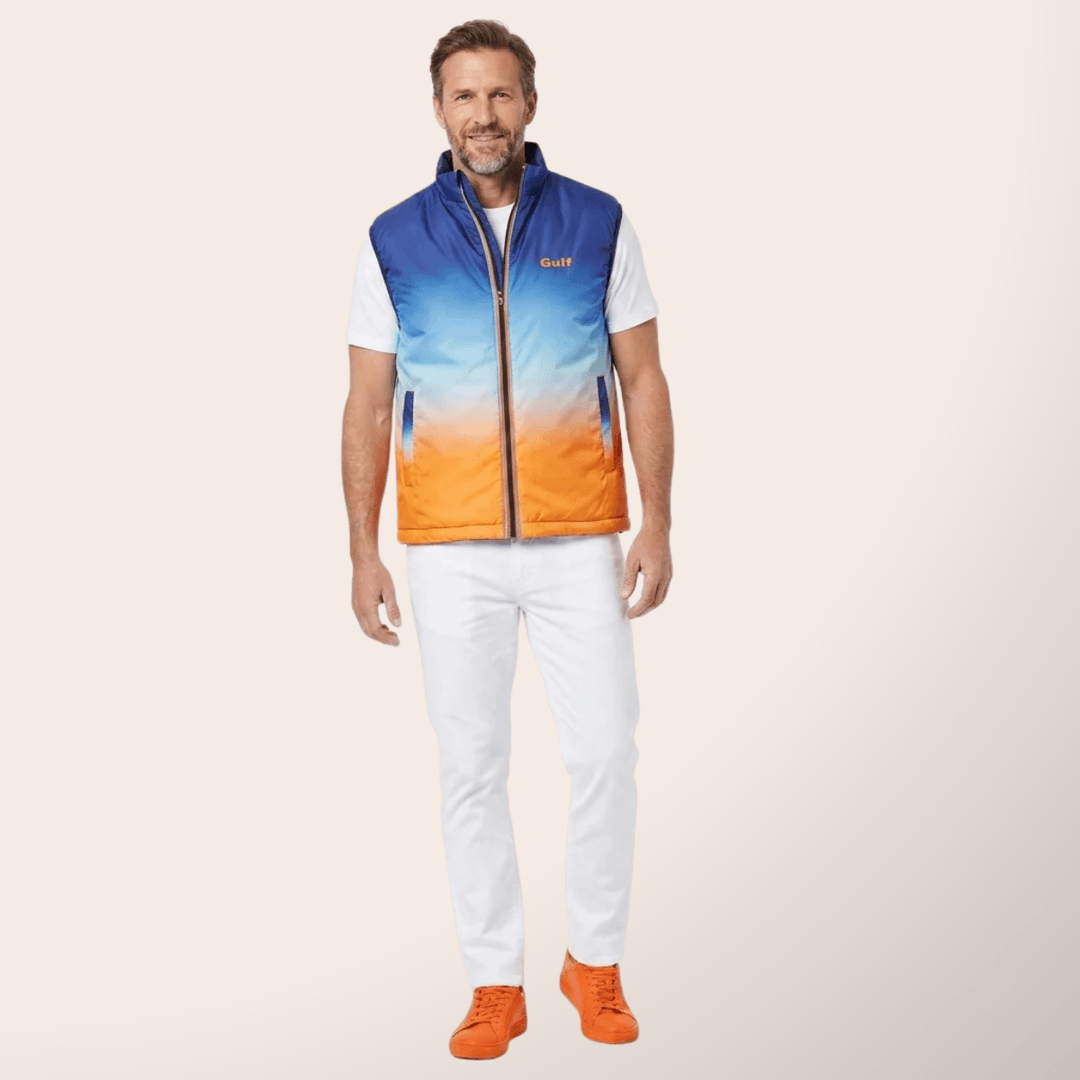 Gulf Bodywarmer Reverso "Gradient Tech" - Gulf Bodywarmer Reverso "Gradient Tech" - Gulf Bodywarmer Reverso "Gradient Tech" – Gilet réversible 100% polyester. - Esprit Pilote