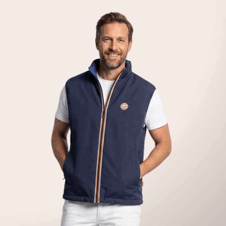 Gulf Bodywarmer Reverso "Gradient Tech" - Gulf Bodywarmer Reverso "Gradient Tech" - Gulf Bodywarmer Reverso "Gradient Tech" – Gilet réversible 100% polyester. - Esprit Pilote
