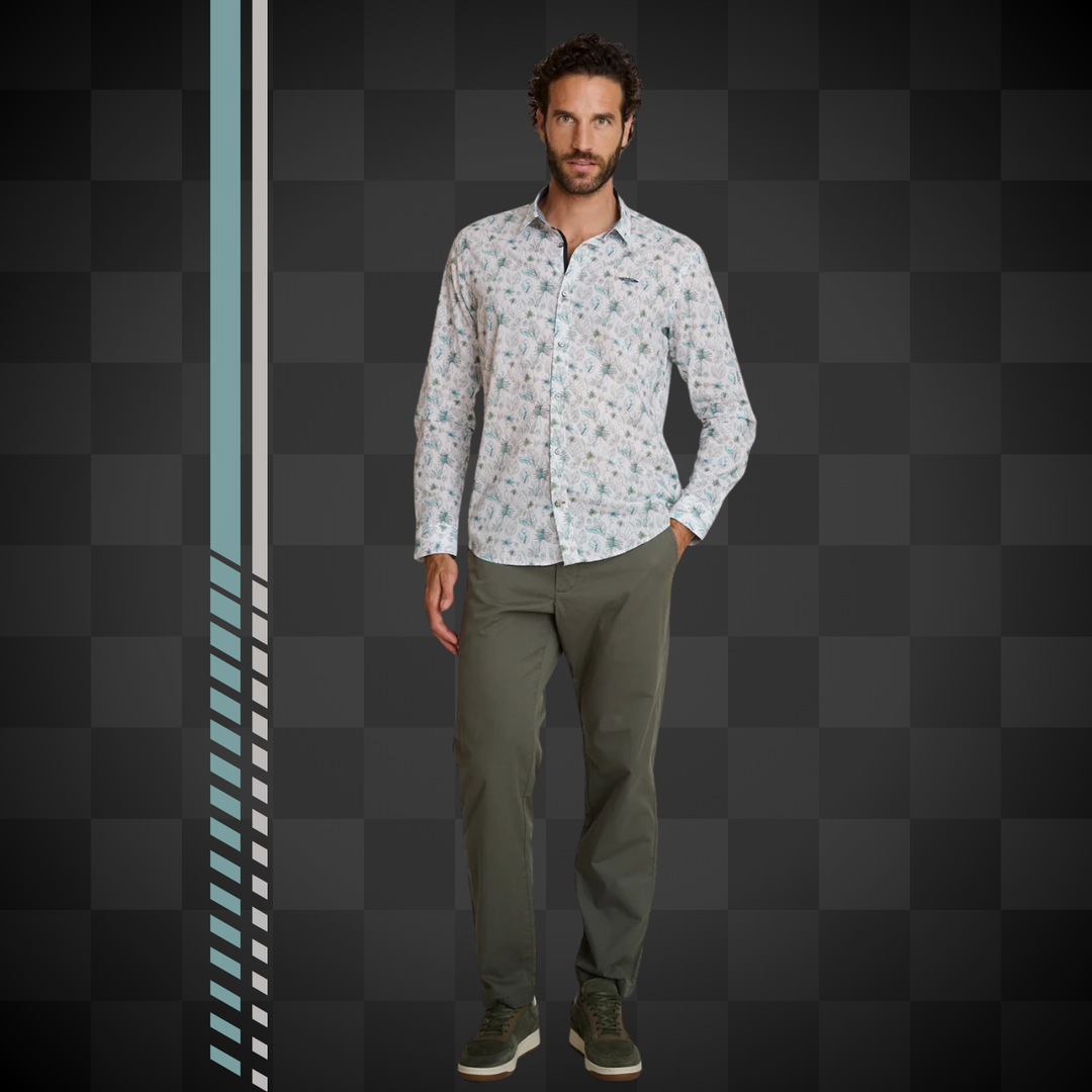 Delahaye Chemise "Corleonis" - Coton léger respirant, imprimé végétal discret, coupe Modern équilibrée. Élégance décontractée et confort optimal au quotidien. - Esprit Pilote