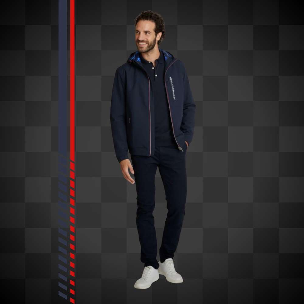 Delahaye Imperméable "Venatici" - Veste bleu marine homme. Coupe regular, 100% polyester. Alliant protection optimale et élégance sport chic. - Esprit Pilote