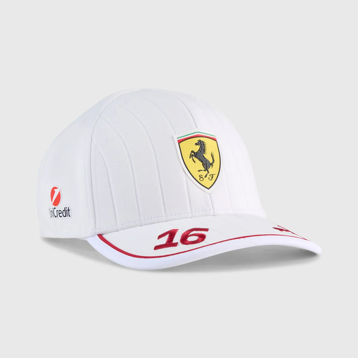 Scuderia Ferrari Casquette Charles Leclerc 2025 - Blanc