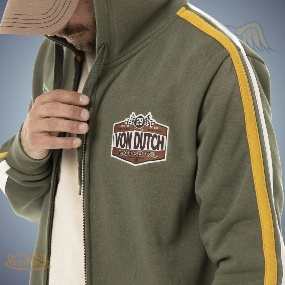 VD Sweat Capuche Zippé "Matty" Kaki