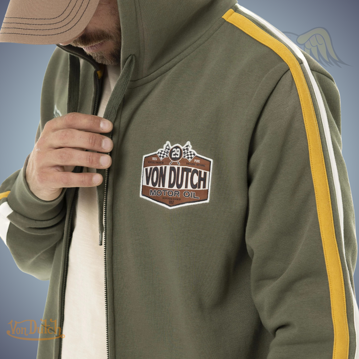 VD Sweat Capuche Zippé "Matty" Kaki