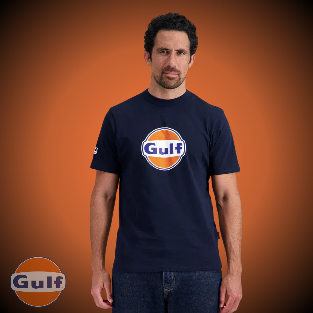 Gulf Tee Shirt "3D Logo" - Navy
