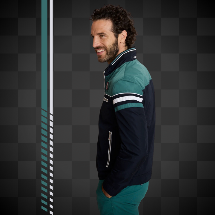 Delahaye Blouson "Baekdu" - Blouson de racing ajusté en polyester 100%, coloris marine. Coupe épurée et dynamique pour une silhouette affirmée. - Esprit Pilote