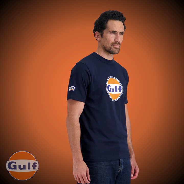Gulf Tee Shirt "3D Logo" - Navy
