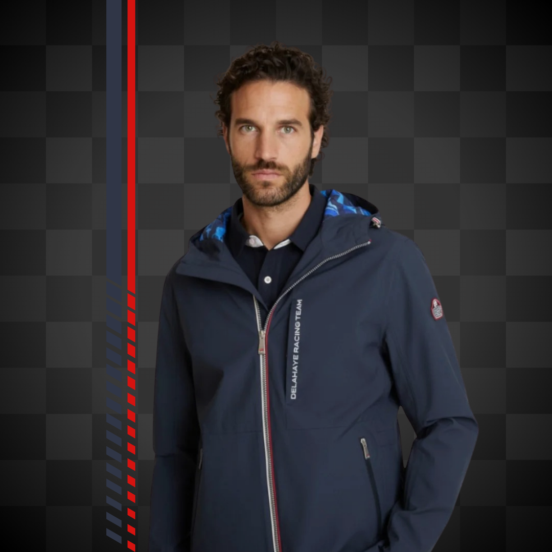 Delahaye Imperméable "Venatici" - Veste bleu marine homme. Coupe regular, 100% polyester. Alliant protection optimale et élégance sport chic. - Esprit Pilote