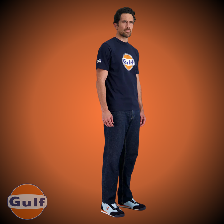 Gulf Tee Shirt "3D Logo" - Navy
