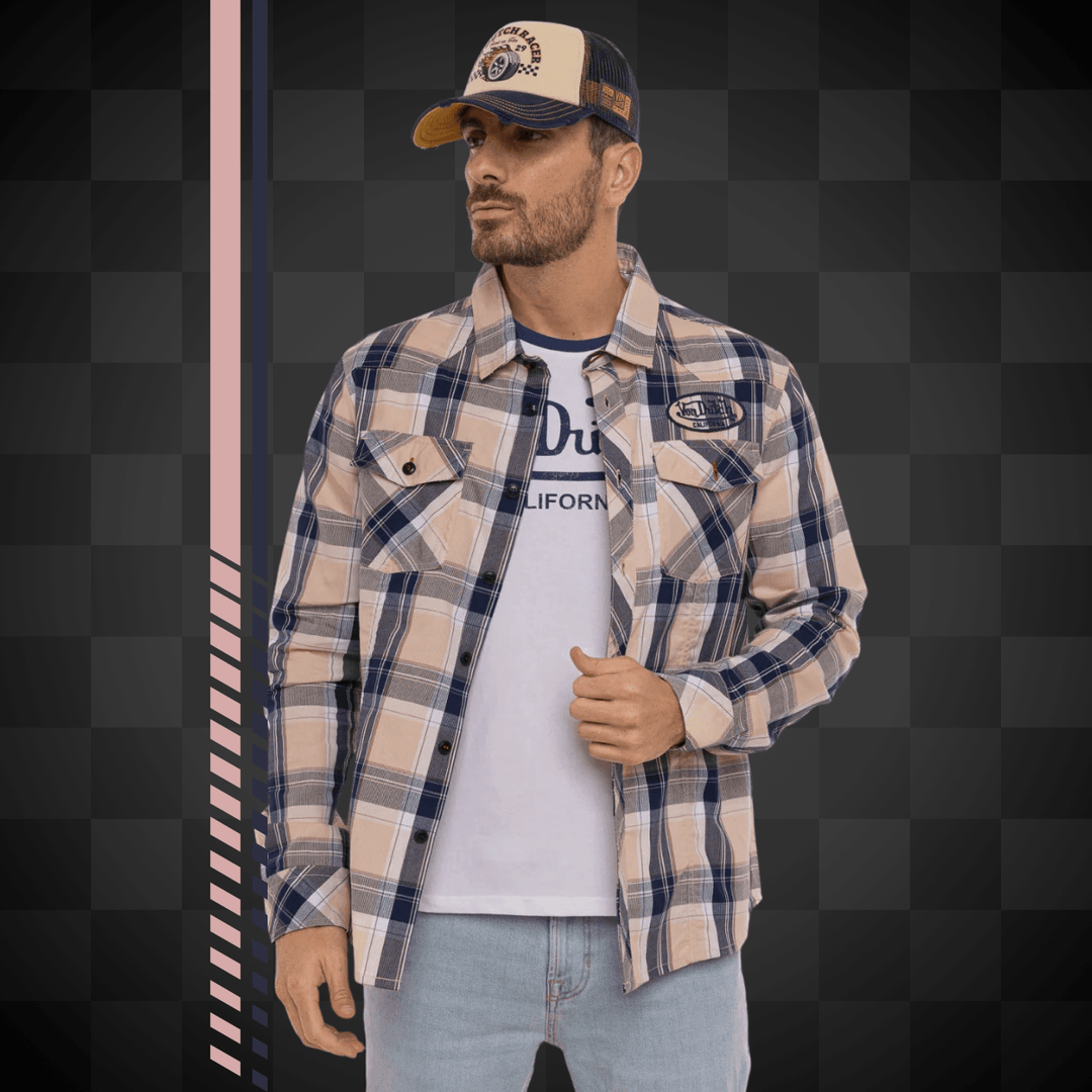 Von Dutch Chemise "Ethan" - Von Dutch Chemise Ethan, un incontournable de votre vestiaire. Confectionnée en 100% coton, elle offre confort et respirabilité tout au long de la journée.