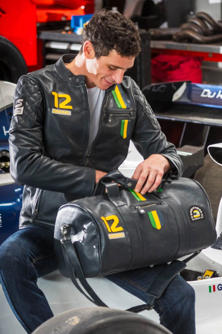 Ayrton Senna Sac Cuir "Sao Paulo"