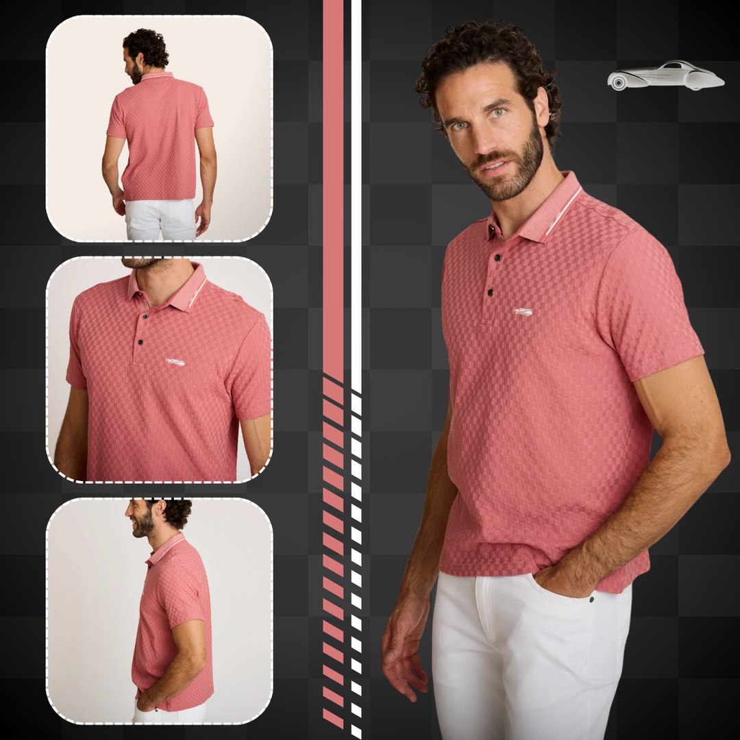 Affirmez votre look avec Delahaye Polo Manches Courtes Rose Argile - Polo incontournable pour les passionnés de motorsport. Confectionné en coton-polyester équilibré, ce modèle offre confort et durabilité au quotidien. Le col liseré apporte une finition s