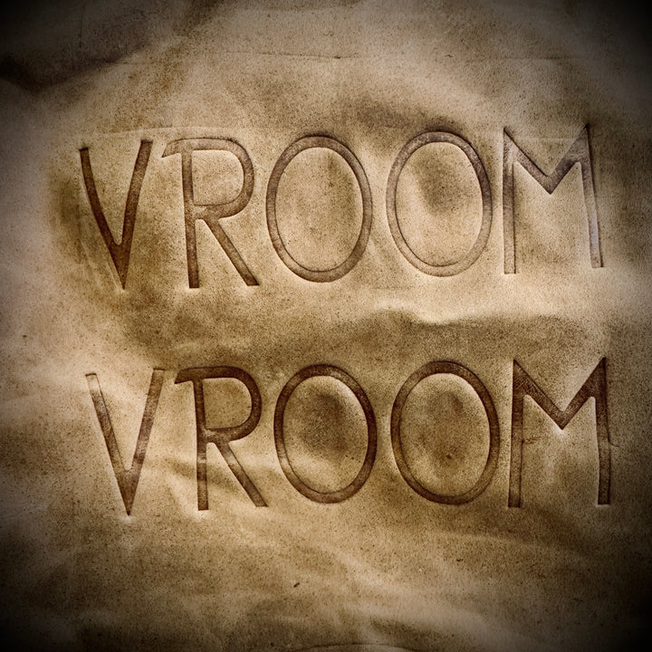 Vroom Vroom Sac Cuir " Logo gaufré"