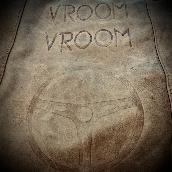 Vroom Vroom Sac Cuir " Logo gaufré"