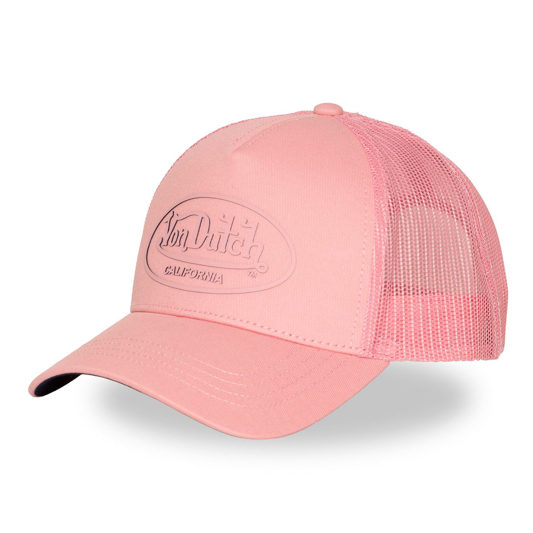 Von Dutch Casquette "Log20" - Casquette trucker Log20 rose pâle. Maille rigide, snapback ajustable, coton-polyester. Style audacieux et confortable. - Esprit Pilote