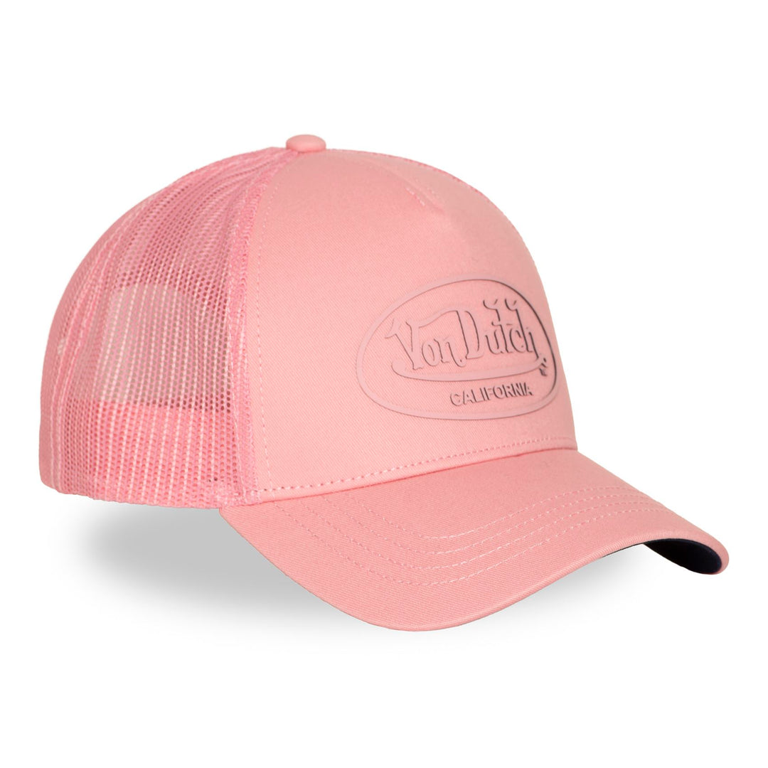 Von Dutch Casquette "Log20" - Casquette trucker Log20 rose pâle. Maille rigide, snapback ajustable, coton-polyester. Style audacieux et confortable. - Esprit Pilote