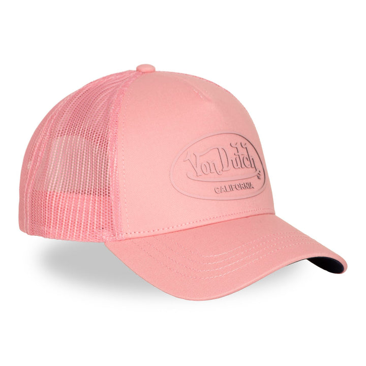 Von Dutch Casquette "Log20" - Casquette trucker Log20 rose pâle. Maille rigide, snapback ajustable, coton-polyester. Style audacieux et confortable. - Esprit Pilote