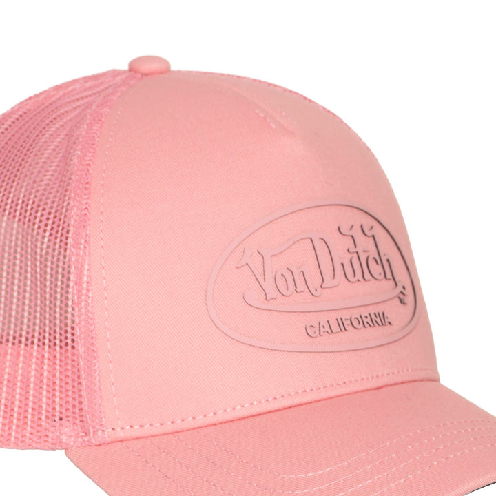 Von Dutch Casquette "Log20" - Casquette trucker Log20 rose pâle. Maille rigide, snapback ajustable, coton-polyester. Style audacieux et confortable. - Esprit Pilote