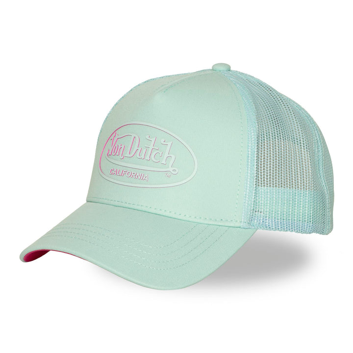Von Dutch Casquette "Log21" - Casquette trucker Log21 menthe. Maille rigide, snapback ajustable, coton-polyester. Style audacieux et confortable. - Esprit Pilote