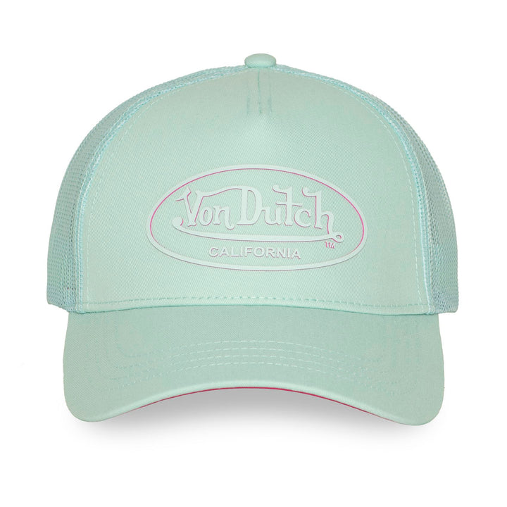 Von Dutch Casquette "Log21" - Casquette trucker Log21 menthe. Maille rigide, snapback ajustable, coton-polyester. Style audacieux et confortable. - Esprit Pilote