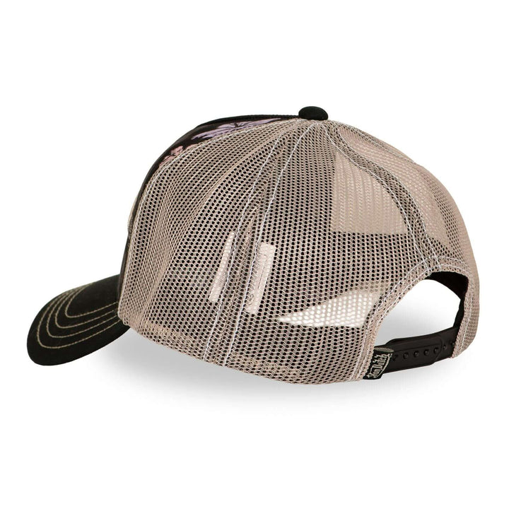 Von Dutch Casquette "Subli 17" - Von Dutch Casquette "Subli 17" – Trucker beige/noir/turquoise avec visière arrondie et filet rigide. Snapback ajustable, 50% coton 50% polyester. - Esprit Pilote