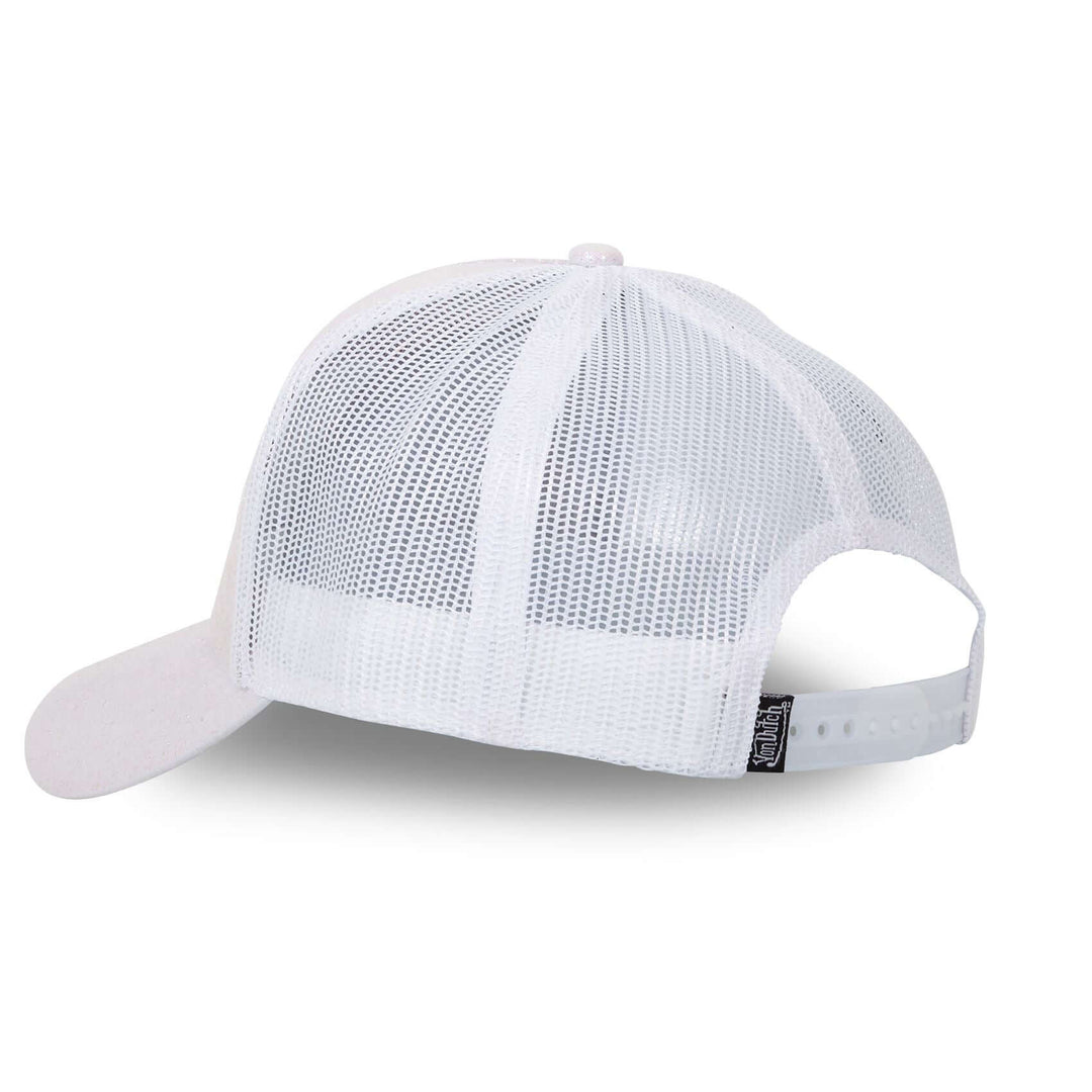 Von Dutch Casquette "Glitter W" - Von Dutch Casquette "Glitter W" – Snapback ajustable en polyester 100% avec motif pailleté blanc/gris. Visière arrondie, taille unique. Style intemporel. - Esprit Pilote