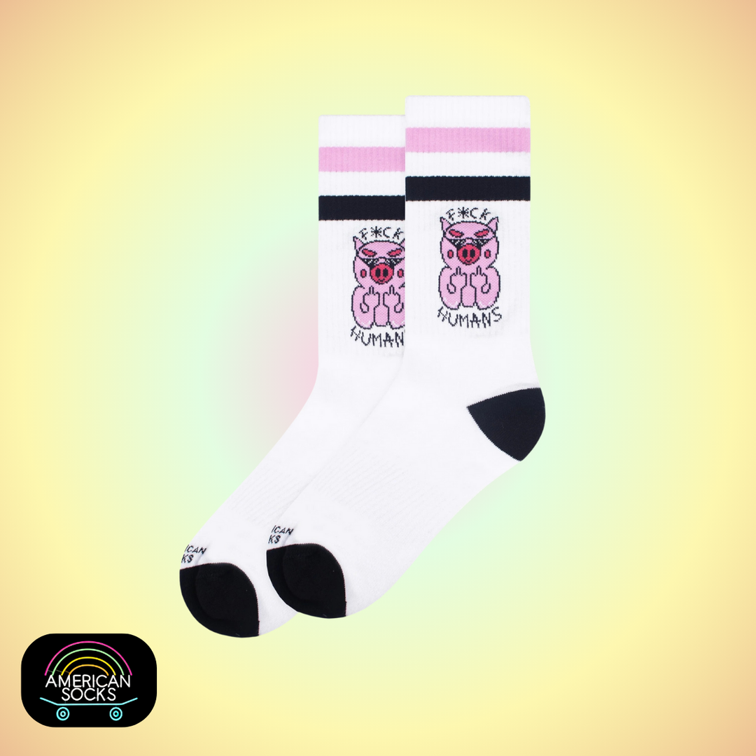 Américan Socks Chaussettes "F*ck Humans" - Mid High - Taille Unique